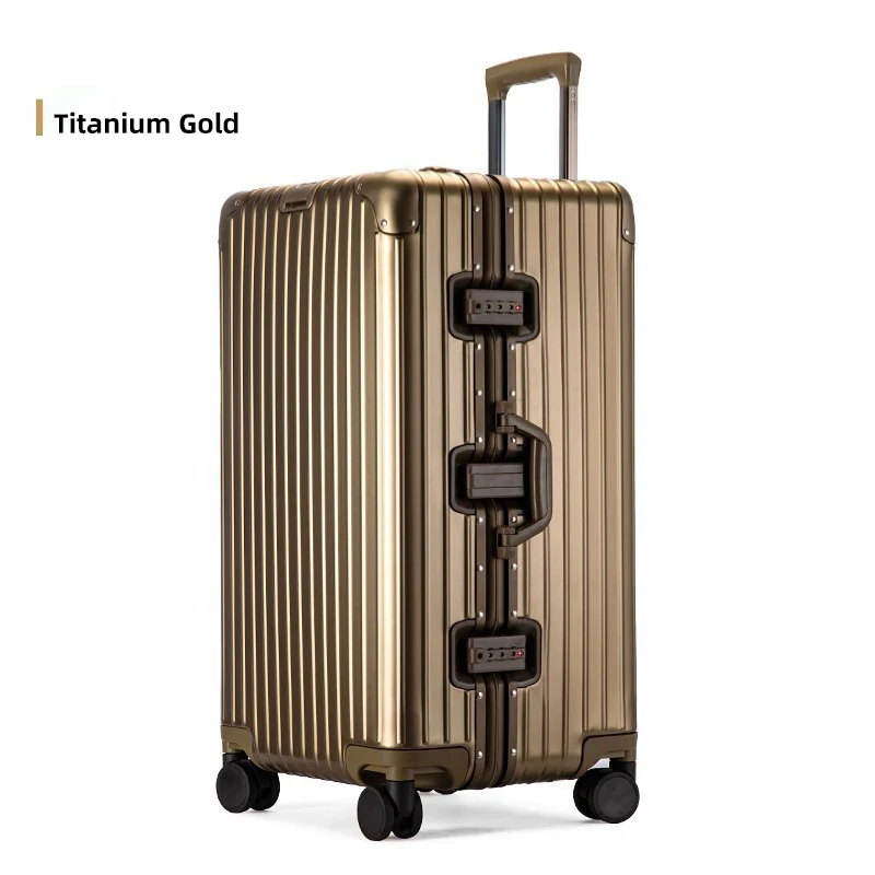 Reiskoffer van aluminium-magnesiumlegering, rolkoffer, handbagage