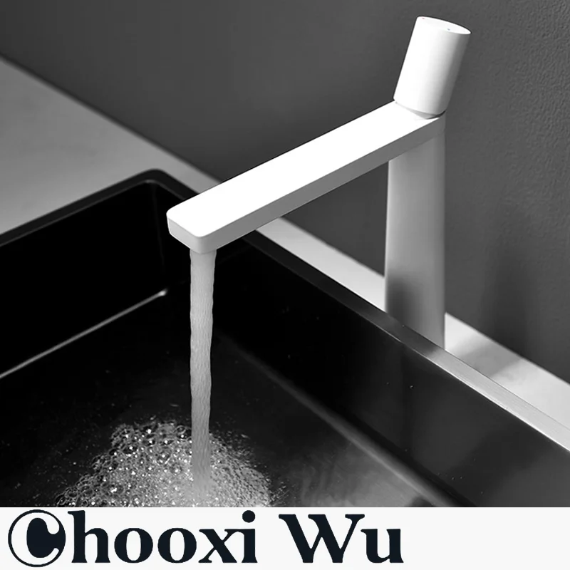 

CHOO XIWU-White Bathroom Faucet Personalized Basin Faucet Hotel Bathroom Accessories Shelf Tap bathroom faucet