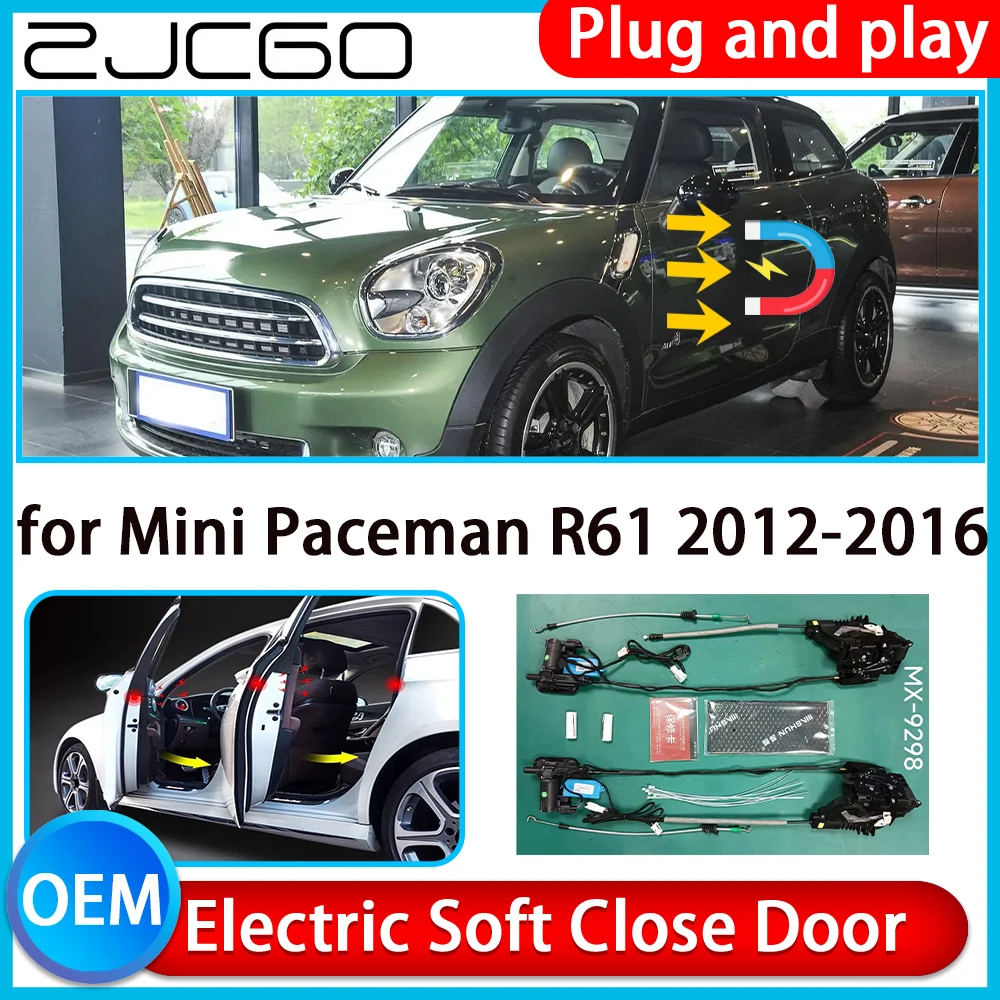 

ZJCGO for Mini Paceman R61 2012-2016 Auto Pull Car Soft Close Kit Door Power Latch Electric Door Catch Soft Closing Assist