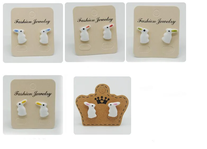 Rabbit Bunny Boutique Folk Style Ceramic Earrings Earrings Wholesale Crafts Temperament Original Decoration Dropshipping  #1449