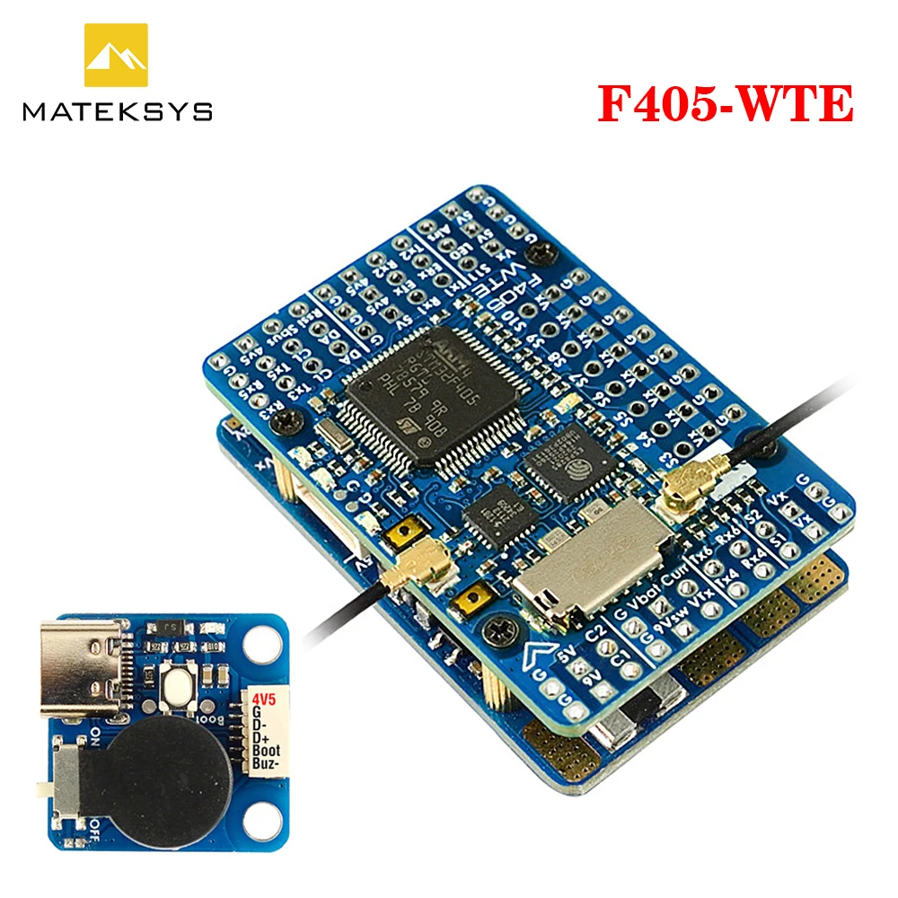 MATEKSYS F405-WTE ICM42688-P BEC Baro OSD Blackbox 2-6S ArduPilot INAV F405 Flight Controller 25X25mm for RC FPV Drone