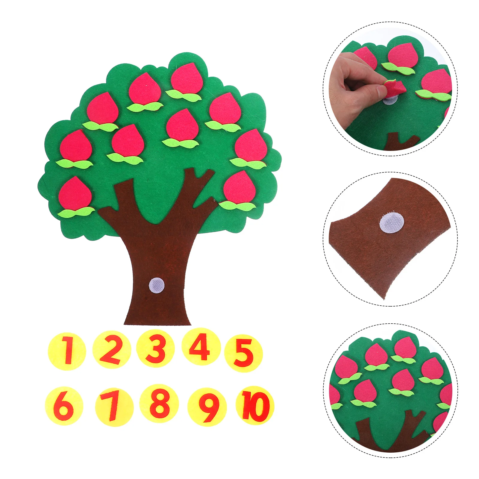 Non-woven Tree Digital Cognitive Toys Children Kids Educational Fruit Set Matching Flashcards Toddler Haprun Projector