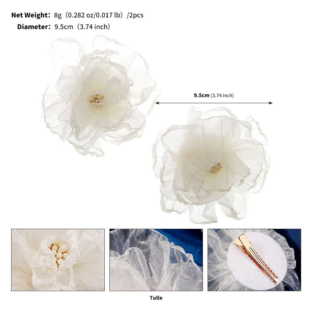 Jepit Rambut Bunga Renda Prancis Miallo, Jepit Rambut Pengantin Buatan Tangan yang Indah, Aksesoris Rambut Pernikahan, Jepit Rambut Bunga Sutra untuk Wanita