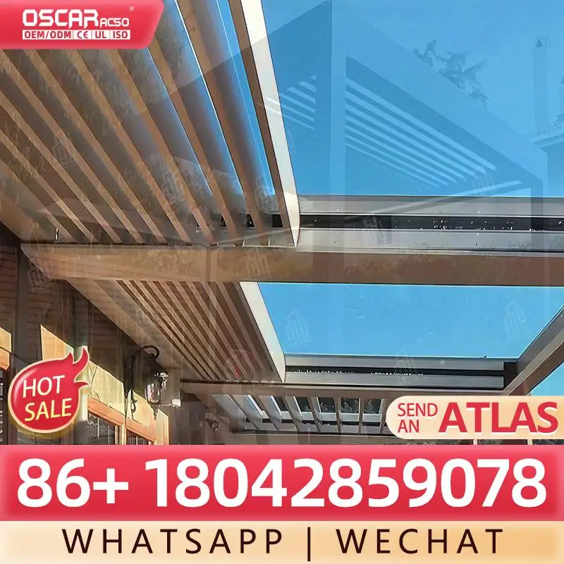 هيكل الظل المناخي الحيوي من الألومنيوم مع حماية من الأشعة فوق البنفسجية ومقاوم للماء لعريشة حديقة الشرفة #1