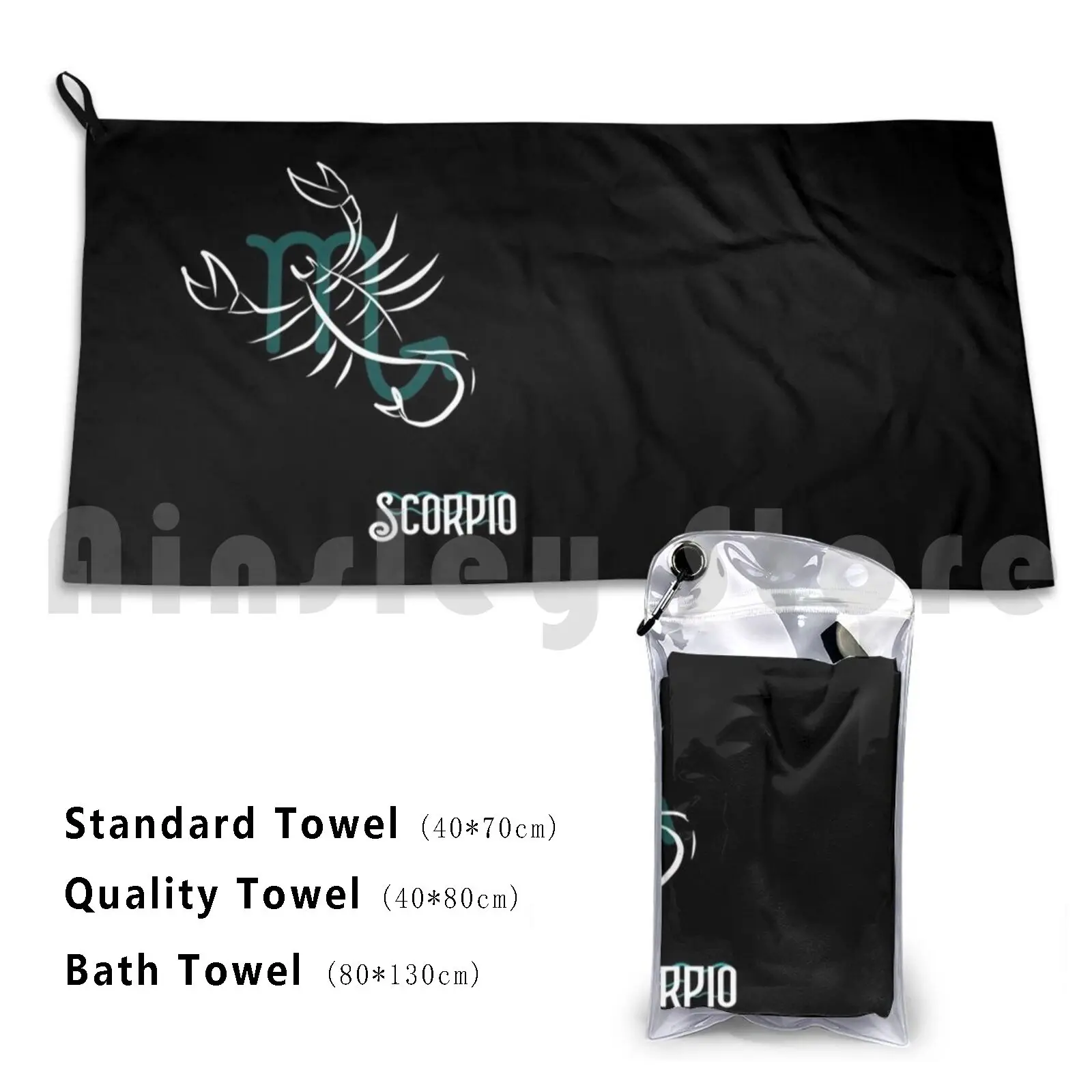 Stylish Scorpio Zodiac Design Beach Towel Quick Dry Quality Towel Zodiac Scorpio Astrology Sign Trending Popular Zodiac