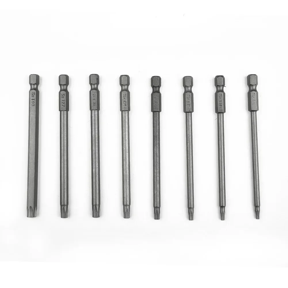 1PC Magnetische Tamper Proof Sicherheits Bohrer Set Torx-schraubendreher Bit 100mm T8 T10 T15 T20 T25 T27 t30 T40 1/4 "Hex Bits Fahrer