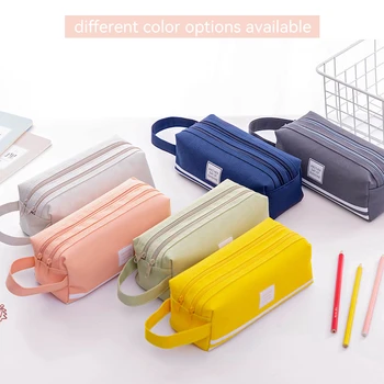 Macaron Kids Pencil Cases School Multicolor Large Capacity pencil case Back to School Stationery Supplies Students pencil cases