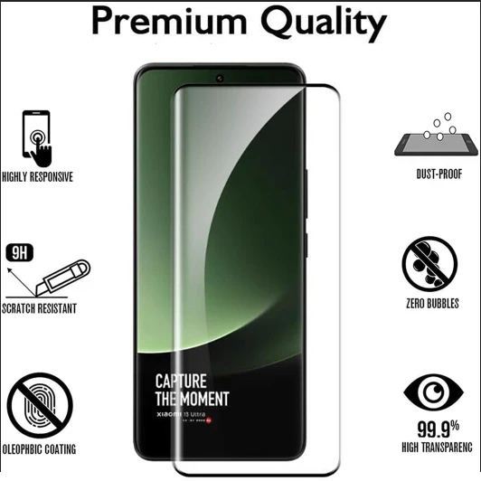 3D Curved 9H Tempered Glass For Xiaomi 13 Ultra Screen Protector Glass For Xiaomi 13Ultra Soft Camera Lens Protector