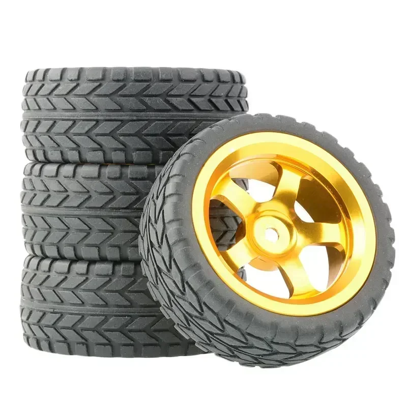 Wltoys 144001 144010 124007 124016 124019 A959 A959-B 4 قطعة 65 مللي متر المطاط الإطارات المعدنية عجلة حافة 12 مللي متر عرافة ل RC سيارة ترقية أجزاء