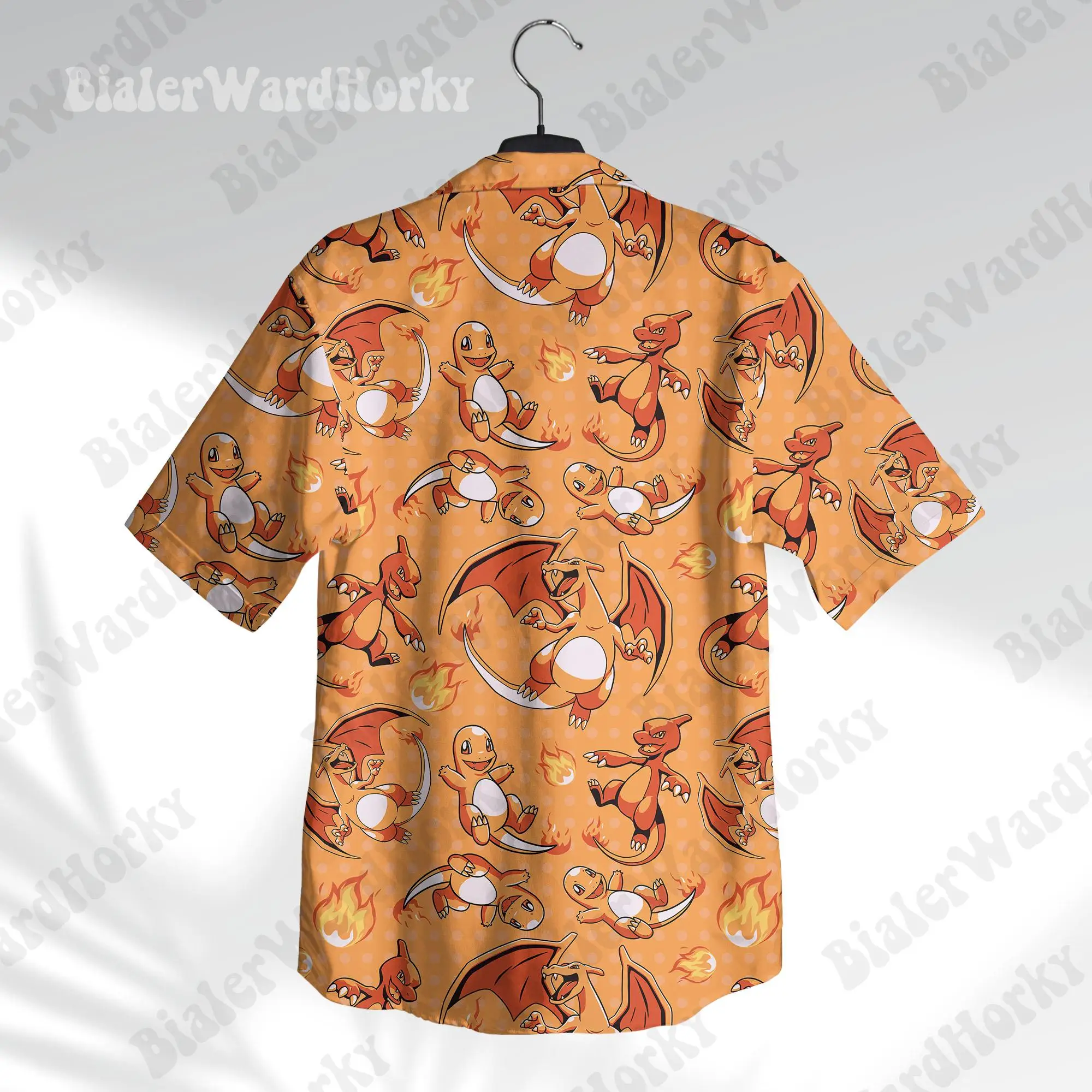 Pokémon Charizard Hawaiian Shirt Charmeleon Anime graphic Vacation Apparel Summer Men's T-Shirt Children's Clothing Tee Woman ﻿ view 3