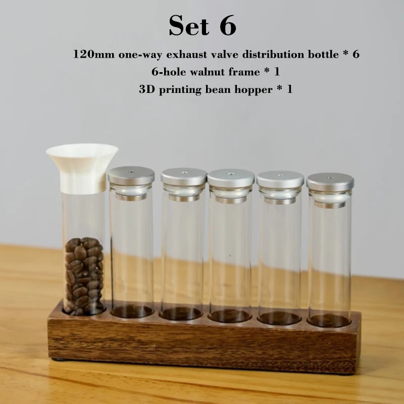 

Glass Bottle Metal Cap One Way Exhaust Valve Storage Tube Display Coffee Bean Packaging Storage Sealed Jar Odor 150mm 120mm
