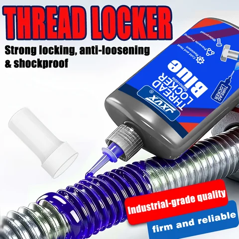 50g Threadlocker Anaerobic Glue Blue Medium Strength Automotive-grade LockerThread for Metal, Fasteners, Nuts, Bolts to Against Losening Lock Tight Seal Fasteners  Curing Metal Glue,Rustproof.