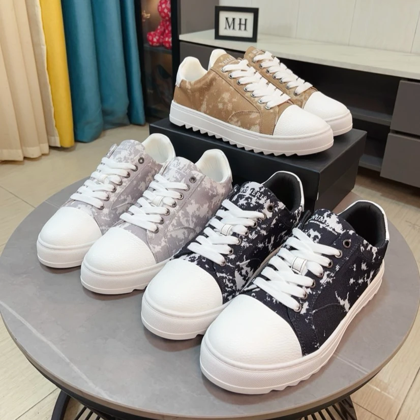 Hot-selling Platform Canvas Casual Sneakers Trendy Lace-up Sneakers Serrated Platform Platform Shoes for Height Increase Unisex