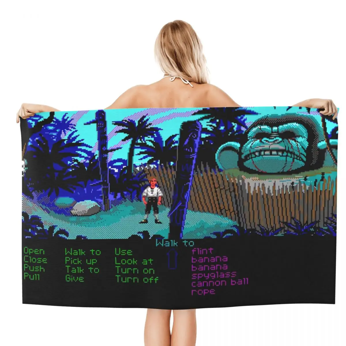 The Secret Of Monkey Island Beach Towel Customized Video Games Soft Linen Microfiber Shower Towels