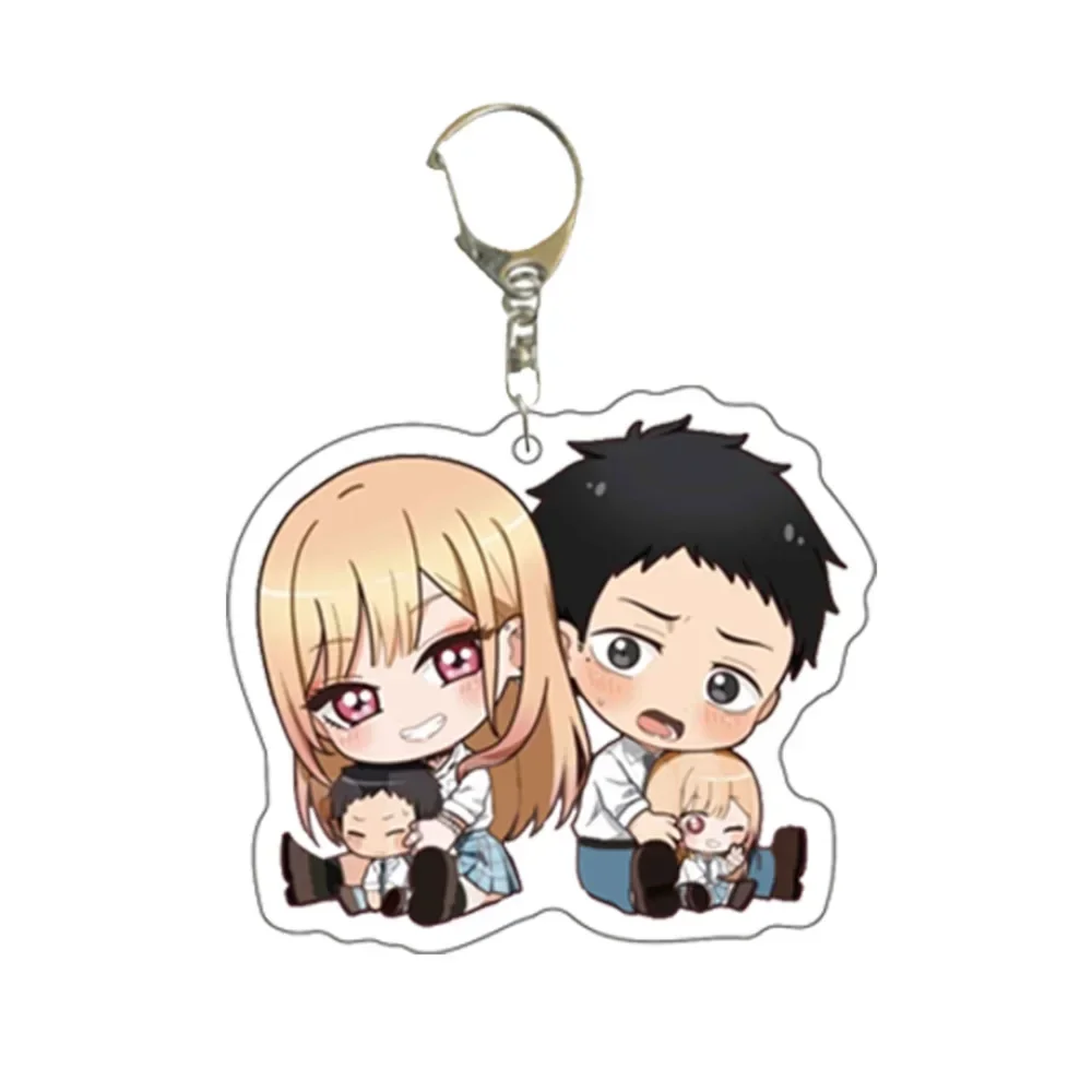 Popular Anime Figure Kitagawa Marin Inui Sajuna Inui Shinju Key Ring Transparent Acrylic Key Chain Model Plate Decor Collection