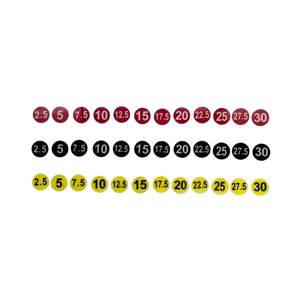 Picture 6: Weight Rack Label Stickers 5kg To 30kg Dumbbell Number Markers For Commercial Gym Fitness Center Organization Accessories Black