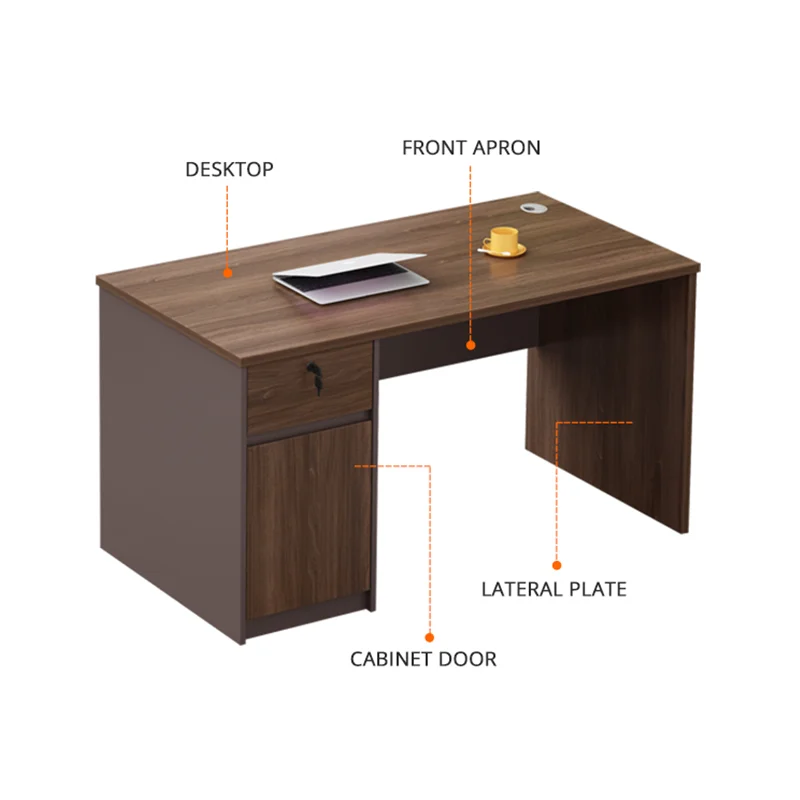 !@ Cheap Classic Modern Office Workstation Table Desk Wooden Computer Desk with Adjustable Drawer