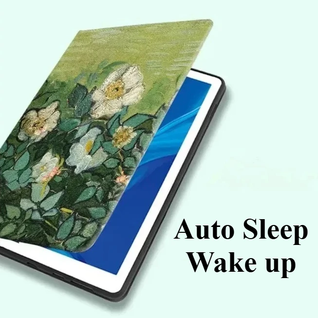 For iPad A16 Cover 11inch A3355 Flower Art Flip Stand Tablets Case For Apple iPad 11th Generation Case 2025 with Auto Sleep/Wake