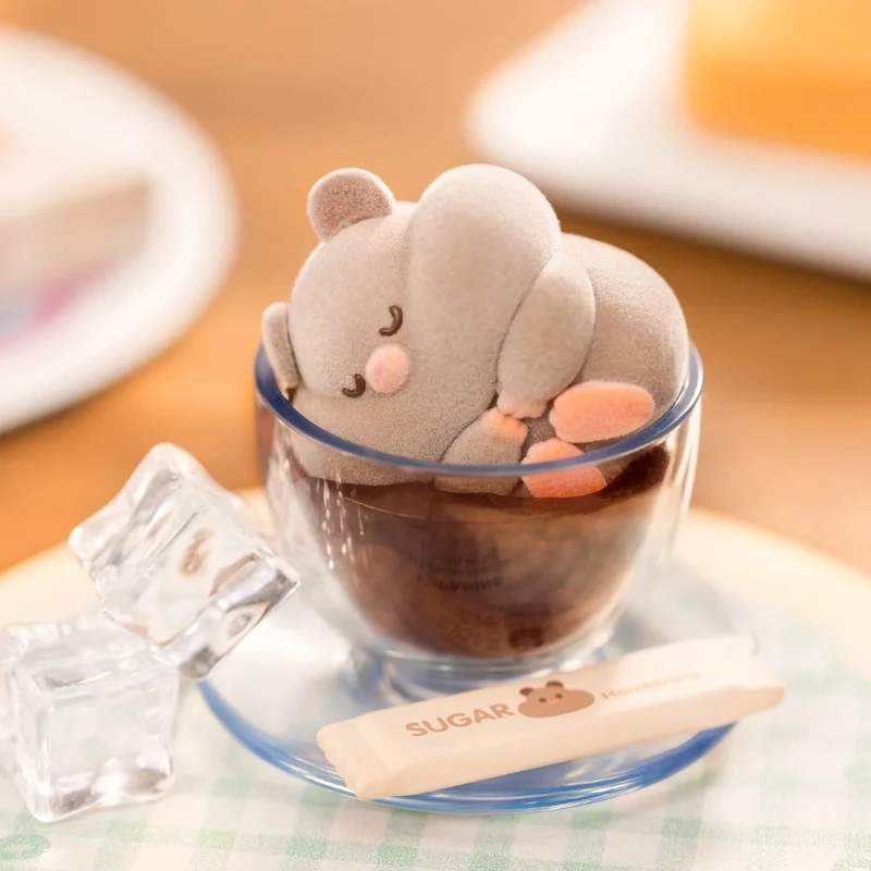 Genuine Ornaments Blind Box Ddptoy Hamster Dessert Fully Stocked Cute Flocked Milk Tea Hamster Depicting Daily Life With Friends