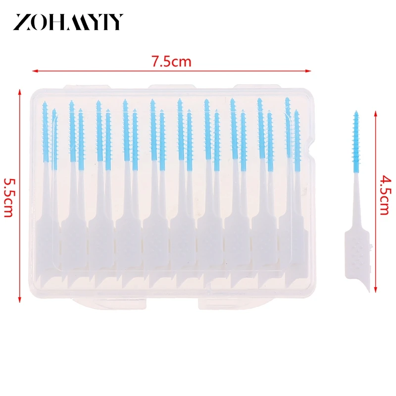 Escova Interdental para Cuidados Orais, Fio Dental, Ferramenta de Higiene Ortodôntica, Entre Dentes, Palito de Limpeza, 20 Pcs, 40Pcs