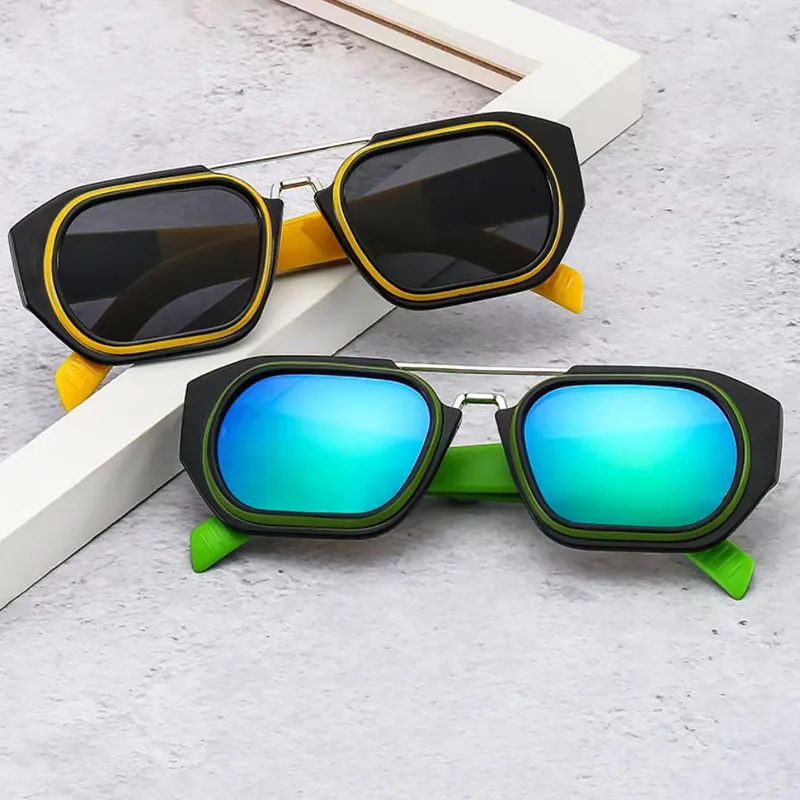 Vintage Large Frame Square Sunglasses Women's Brand Designer Fashion Sun Glasses Men Outdoor Driving Eyewear UV400 Oculos De Sol