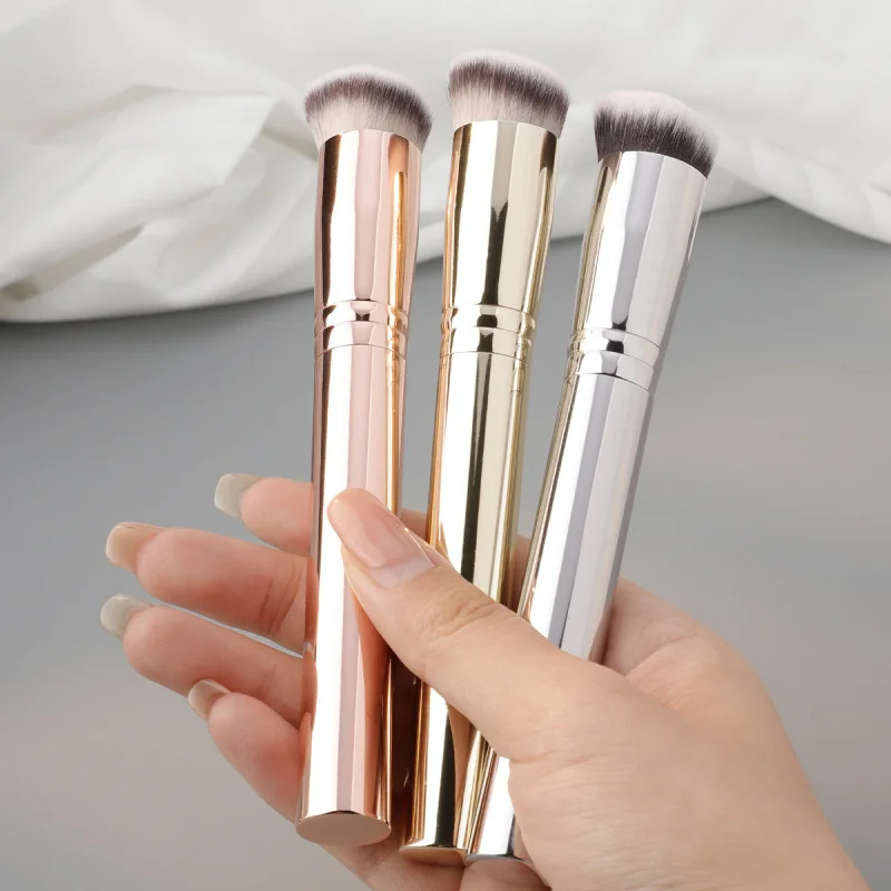 Nuevo cepillo corrector en ángulo de un solo tubo de aluminio, cerdas suaves, absorbente de polvo, ligero, sin costuras, 170 en stock, maquillaje B