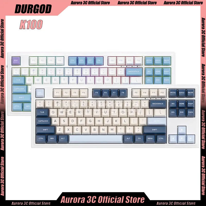 

DURGOD K100 Mechanical Keyboards Bluetooth Wireless Keyboard Gamer Keyboard 3Mode Support 8K RGB Hot-swap Esport Gaming keyboard