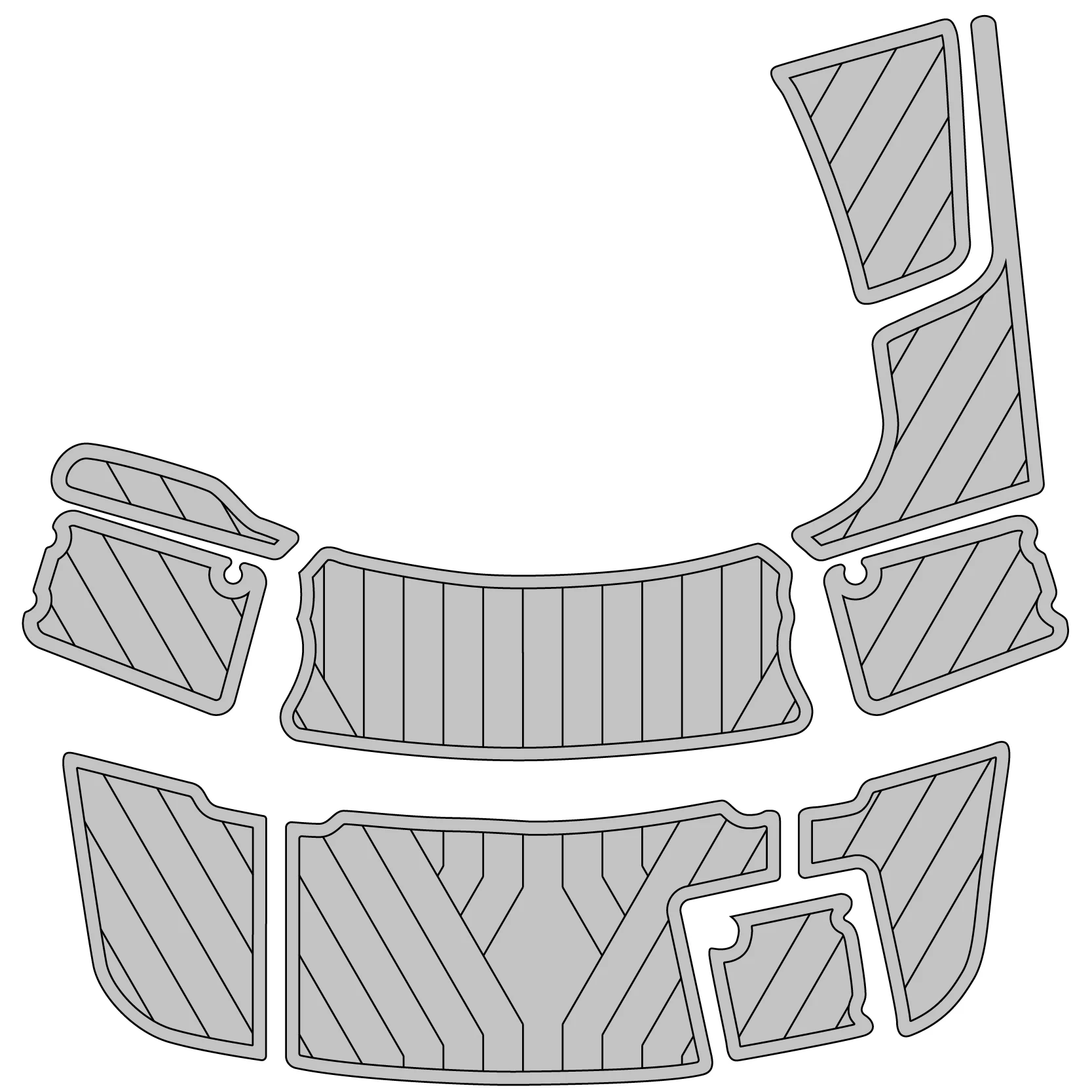 Tappetino antiscivolo in teak imitazione EVA adatto per tappetino per nave da crociera dal 2000 al 2005 Chaparral 230 SSI