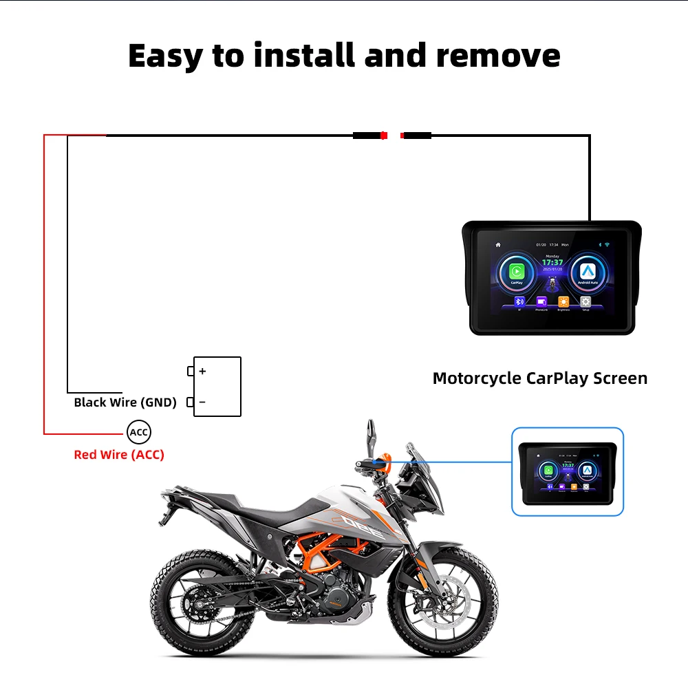 EKIY Spezielle Für BMW R1200GS R1250GS R1300GS F800 F850 F900 S1000XR Drahtlose CarPlay Moto Android Auto GPS Motorrad Navigation – Detail 19