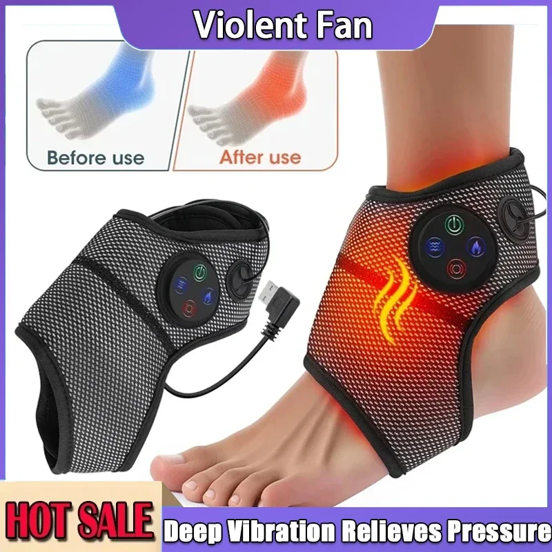 

Electric Ankle Foot Massager with Vibration And Hot Compress Smart Air Pressure Multifunctional Brace for Relaxation And Support