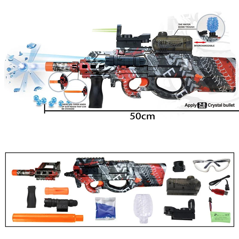 P90 Hand Self Integrated Repeated Shooting Toy Gun Summer outdoor parent-child interaction