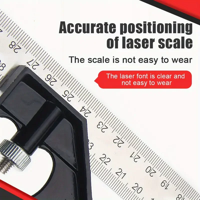 300MM Stainless Steel Angle Ruler Professional Carpenter Tools Combination Square protractor Multi-function Measuring Tool