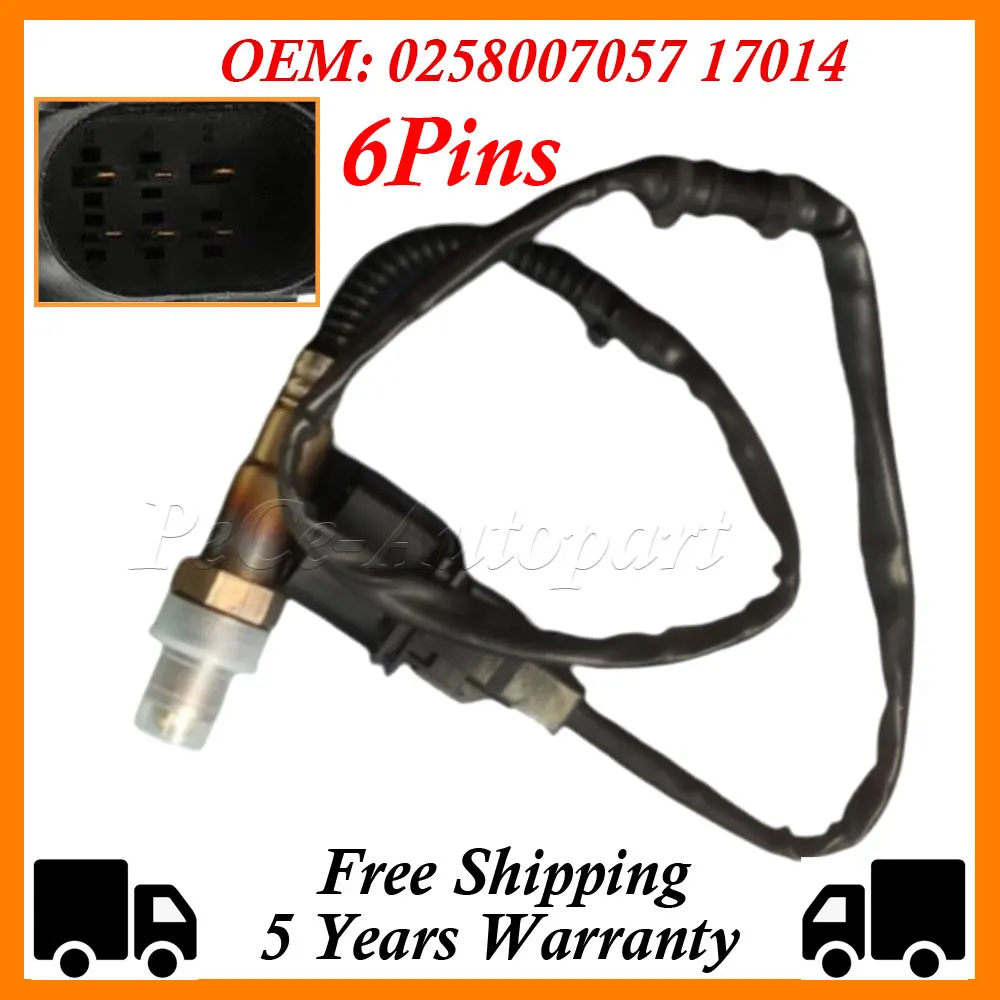 LSU4.2 0258007057 17014 0258007351 1K0998262D 5-Wire WideBand O2 Sensor AFR For Audi VW Jetta Audii 1.8L-L4 234-5117 0258007090