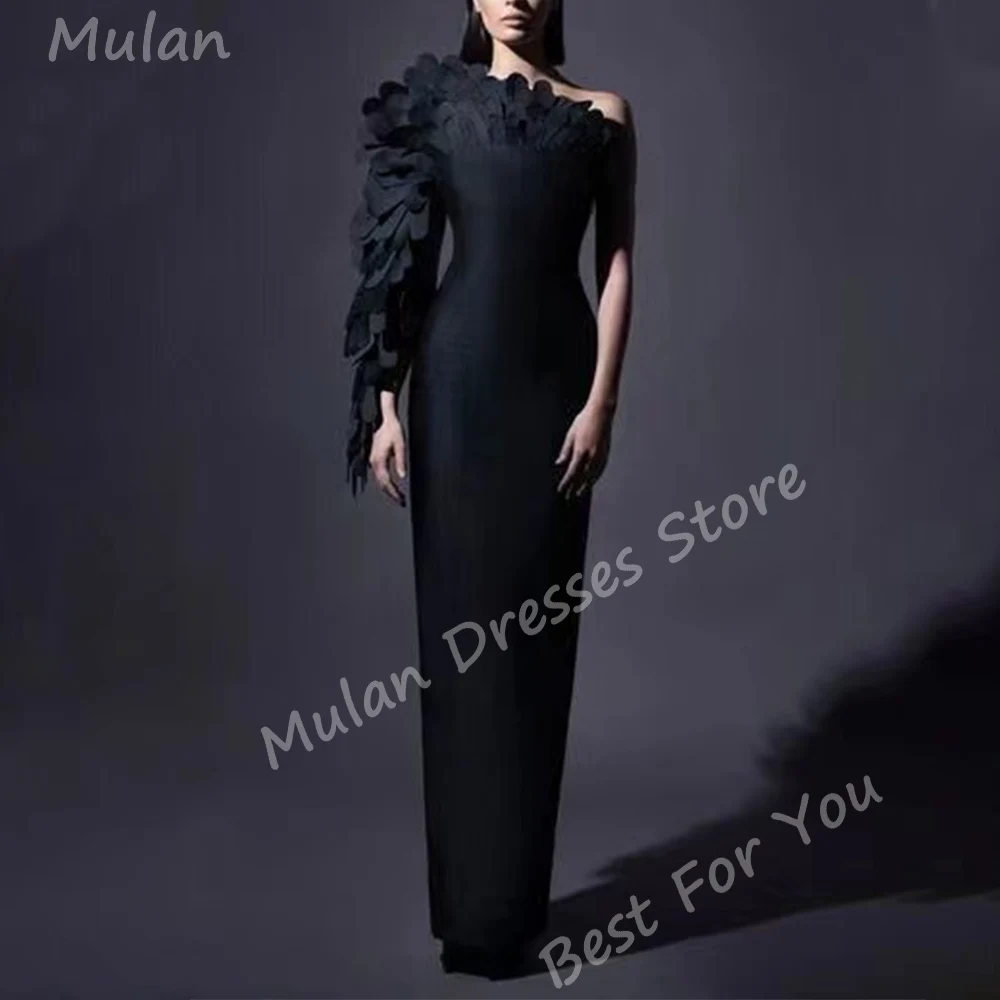 Elegant Long Black Evening Dresses for Women Satin Floor-Length Mermaid Special Events Prom Party Dress Wedding Gala Maxi 2024