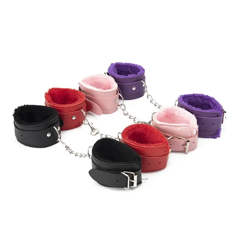 قابل للتعديل المثيرة بولي Leather أصفاد جلدية المعصم الكاحل الأصفاد عبودية القيود ألعاب الكبار BDSM الجنس لعب الملحقات الغريبة #1