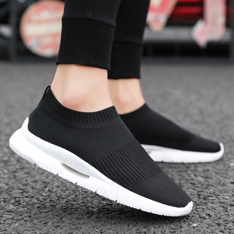 Baskets de jogging rétro pour hommes et femmes, chaussures de marche à enfiler, mocassins décontractés, respirant, personnes âgées, extérieur, intérieur, baume, amorti