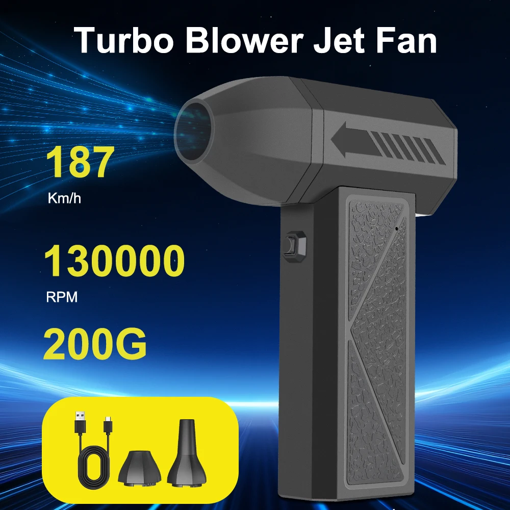 

Turbo Fan Car Accessories Electric Air Duster Snow Blowing Cleaning Jet Blower Tool Violent Hair Dryer Strong Blowing Universal