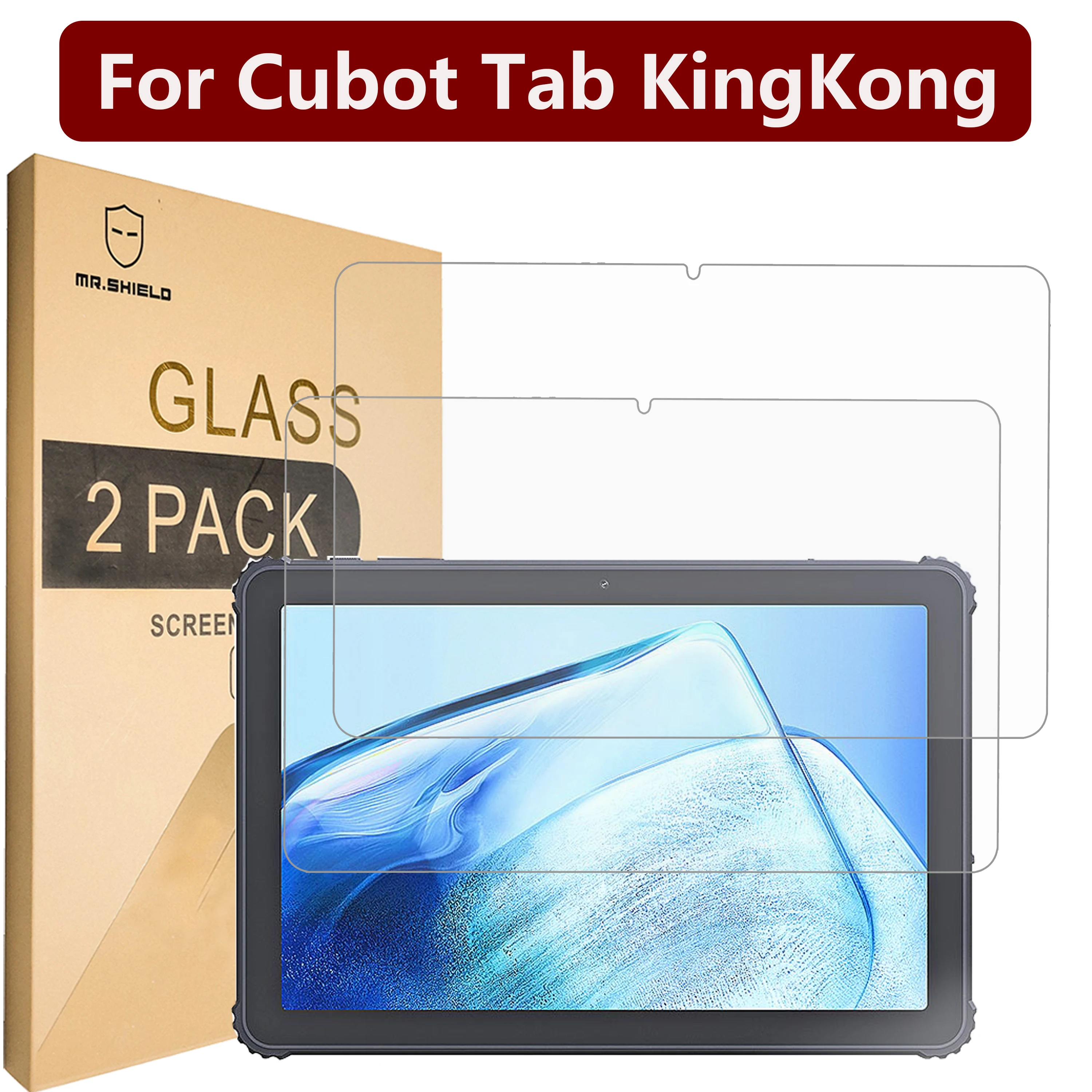 

Mr.Shield [2-PACK] Screen Protector For Cubot Tab KingKong [Tempered Glass] [Japan Glass with 9H Hardness] Screen Protector