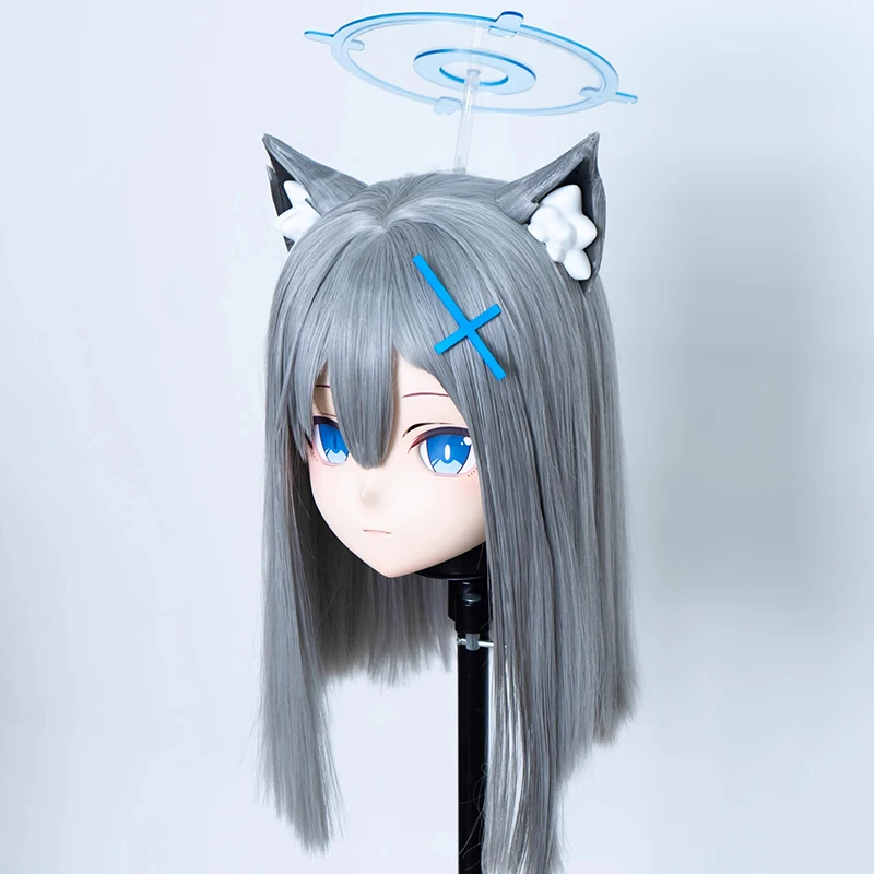 Customize Character Crossdress Female/Girl Resin Full Head With Lock BJD Mask Cosplay Japanese Anime Game Role Kigurumi Mask