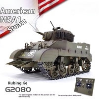 Coolbank Tank Us M5a1 Stuart 1:16 Remote Control Tanks Model Toys For Adult Boys With Smoke Barrel Lifting 360° Turret Rotation