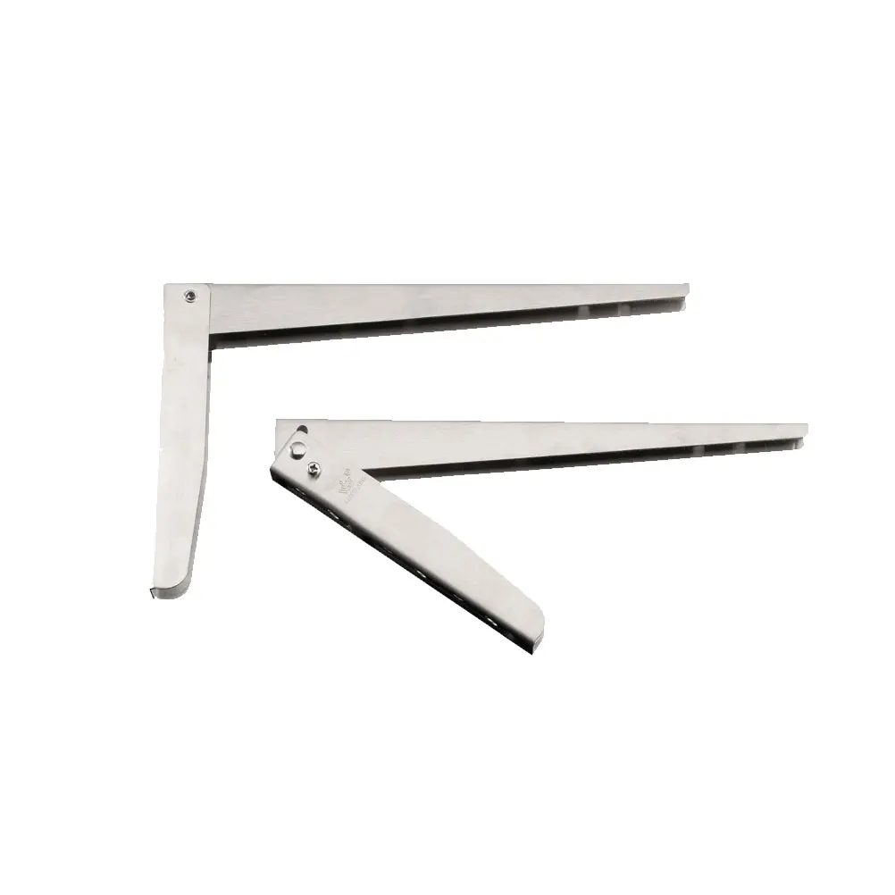 Folding Support Bracket Wall Mounted Shelf Brackets Steel L-bracket Heavy Duty Foldable Home Store Display Durable Easy Install