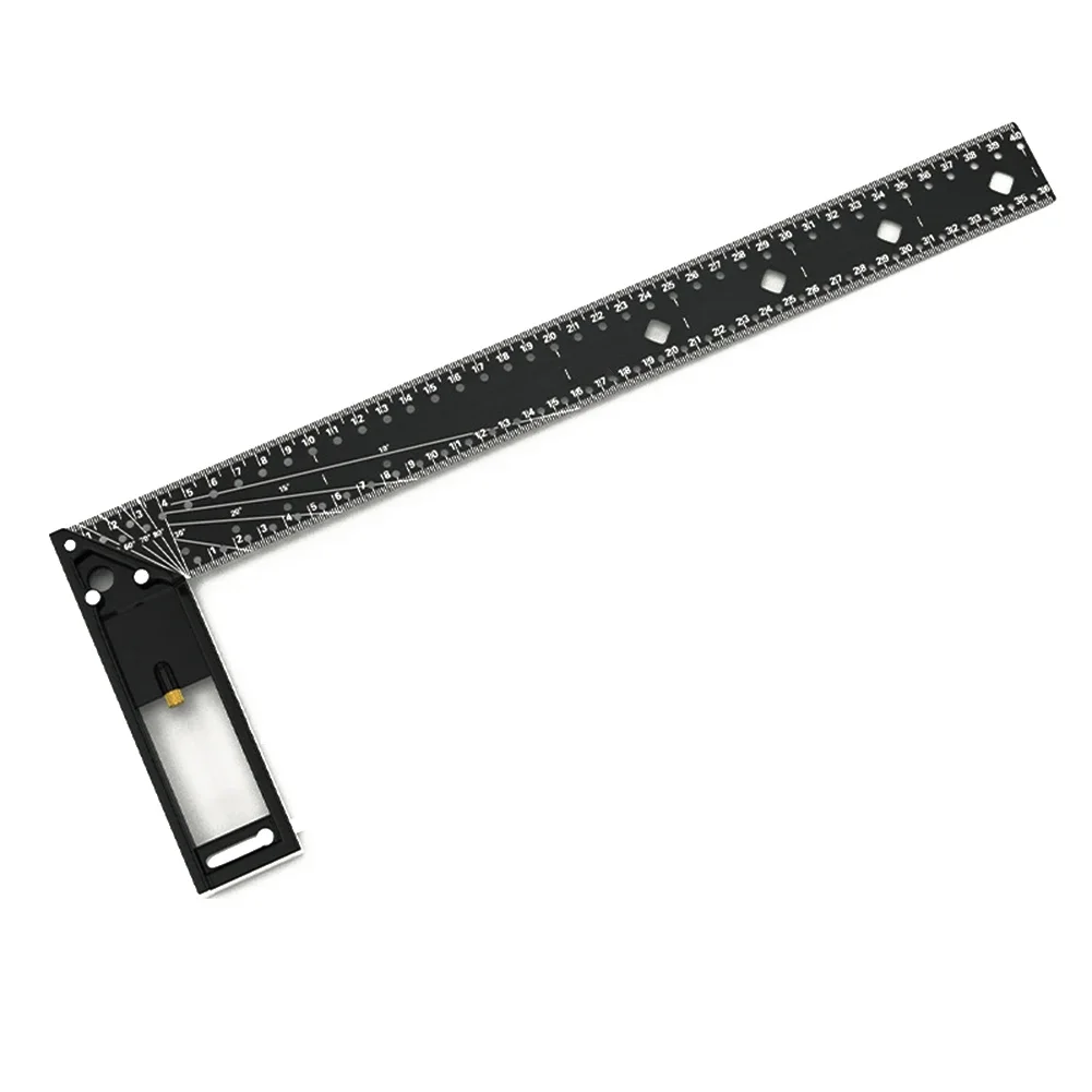 Features Multifunctional Square Ruler Carpentry Positioning Aluminum Alloy Handle Angle Ruler Anti Drop Handle