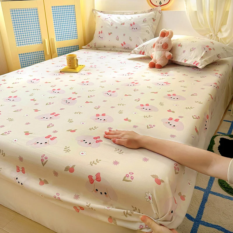 Sábana bajera ajustable de estilo de dibujos animados para habitación de niños, funda de colchón, sábanas Queen Single King, 1 unidad (sin funda de almohada)