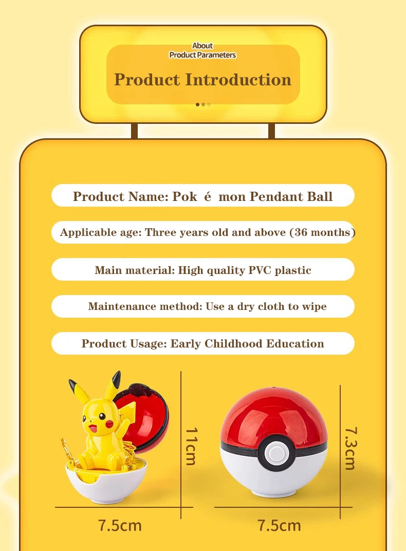 Pokémon-Ball-Figuren, Pokémon-Figuren, Actionfiguren, Pikachu, Eevee, Squirtle, Charizard, Puppe, Dekoration für Zuhause und Büro, Kindergeburtstagsgeschenk – Detail 3