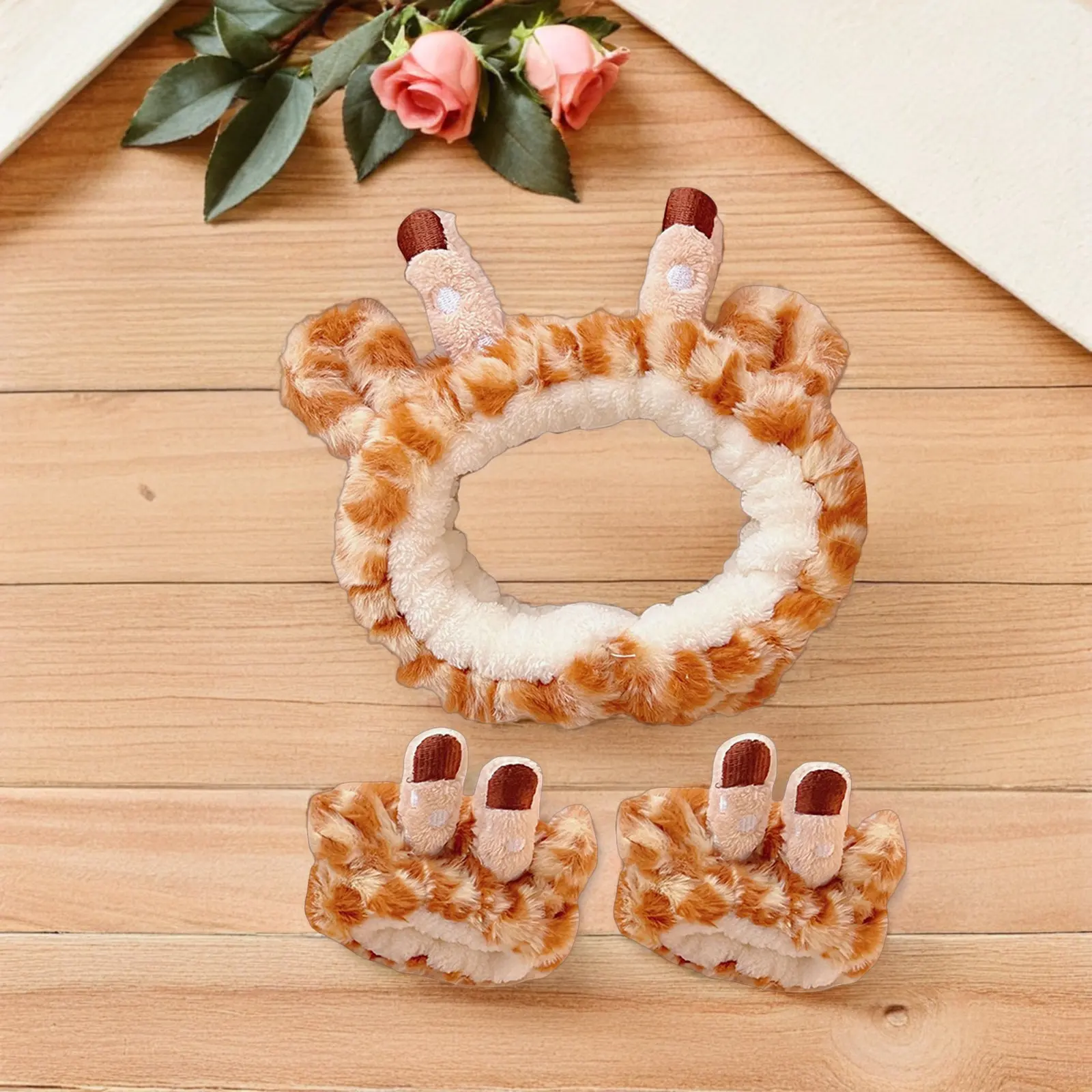 

Face Washing Wristband Giraffe Headband Arm Bands Headbands Cute Skincare Hair Spa Animal Themed