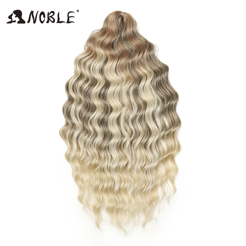 Noble Braiding Hair 300g 24 Inch ANNA Curl Hair Water Wave Twist Crochet Hair Synthetic Rainbow Color Braiding Hair Extensions