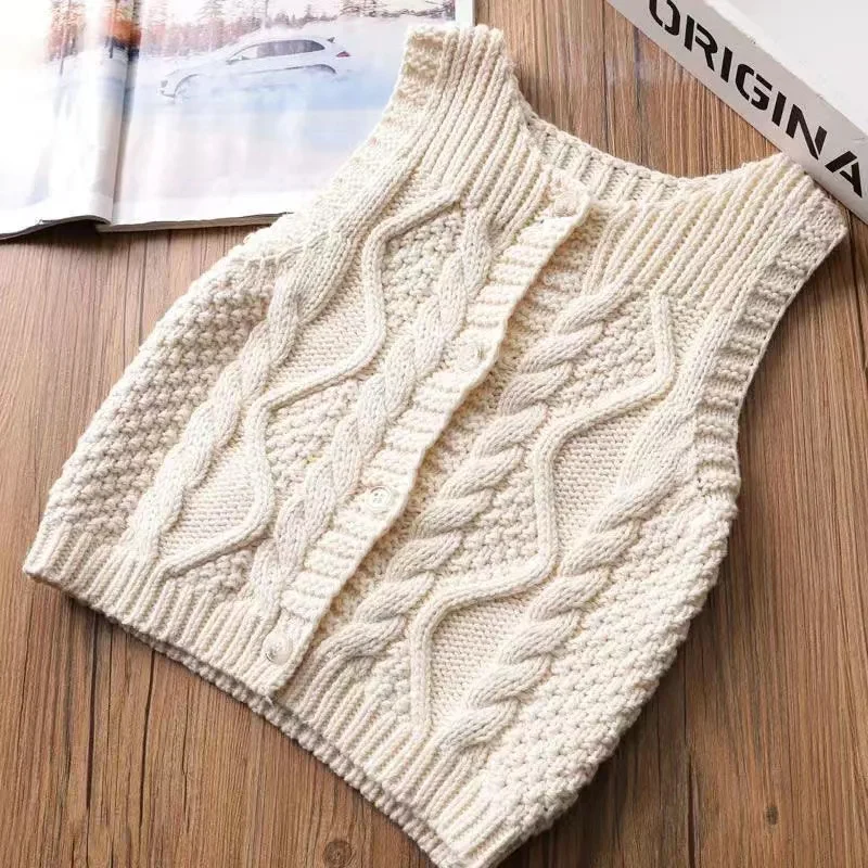 الشتاء الربيع الطفل ملابس الأطفال محبوك سترة سترة سترة الفتيان الفتيات ملابس تريكو القمم الصدريات #3