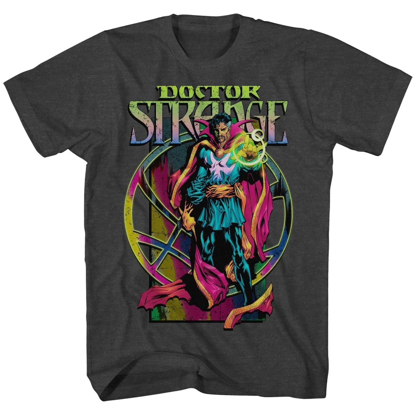 Marvel Genuine New Marvel Comics Doctor Strange Mystery Art Miracle Print Camisetas casuales sueltas de manga corta para hombres y mujeres