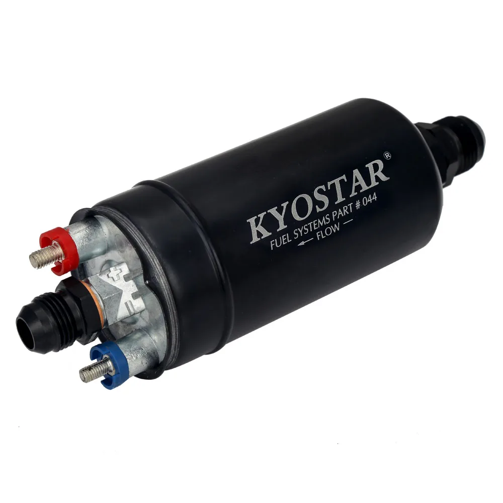KYOSTAR High Flow EFI 300LPH 044 Style Auto Fuel Pump, E85 Compatible Fuel Oil Pump Assembly with Fittings AN10 Inlet AN8 Outlet