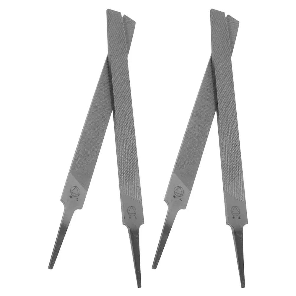 

4Pcs Rectangular Steel Files Hand Files Cut File Set Durable Rust Resistant High Hardness for Metal Deburring Trimming